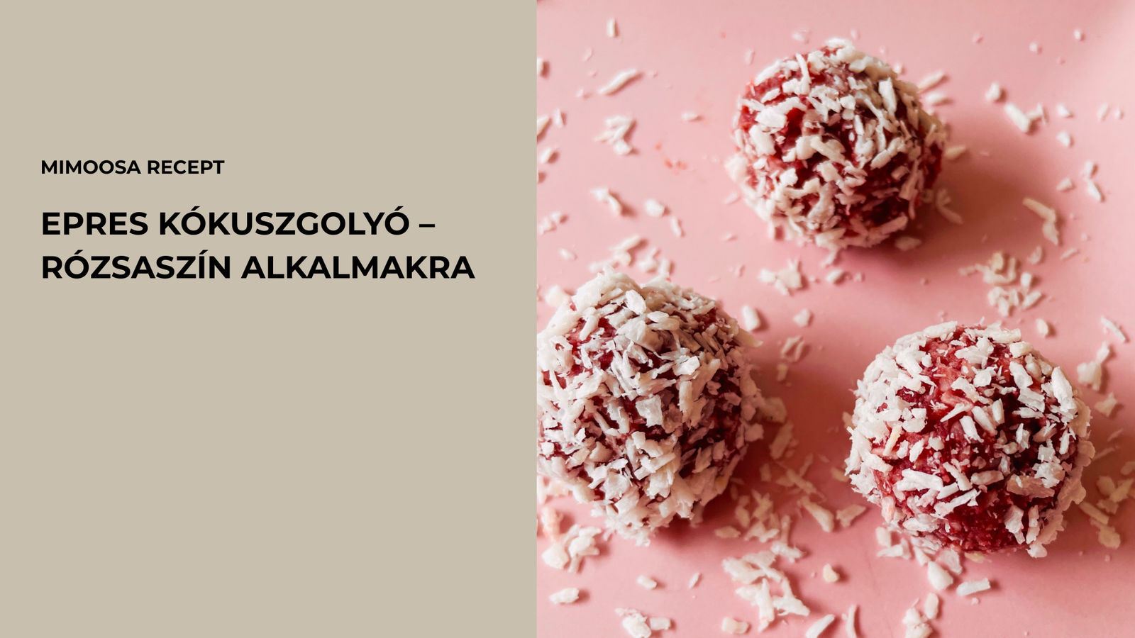 Epres kókuszgolyó - rózsaszín alkalmakra
