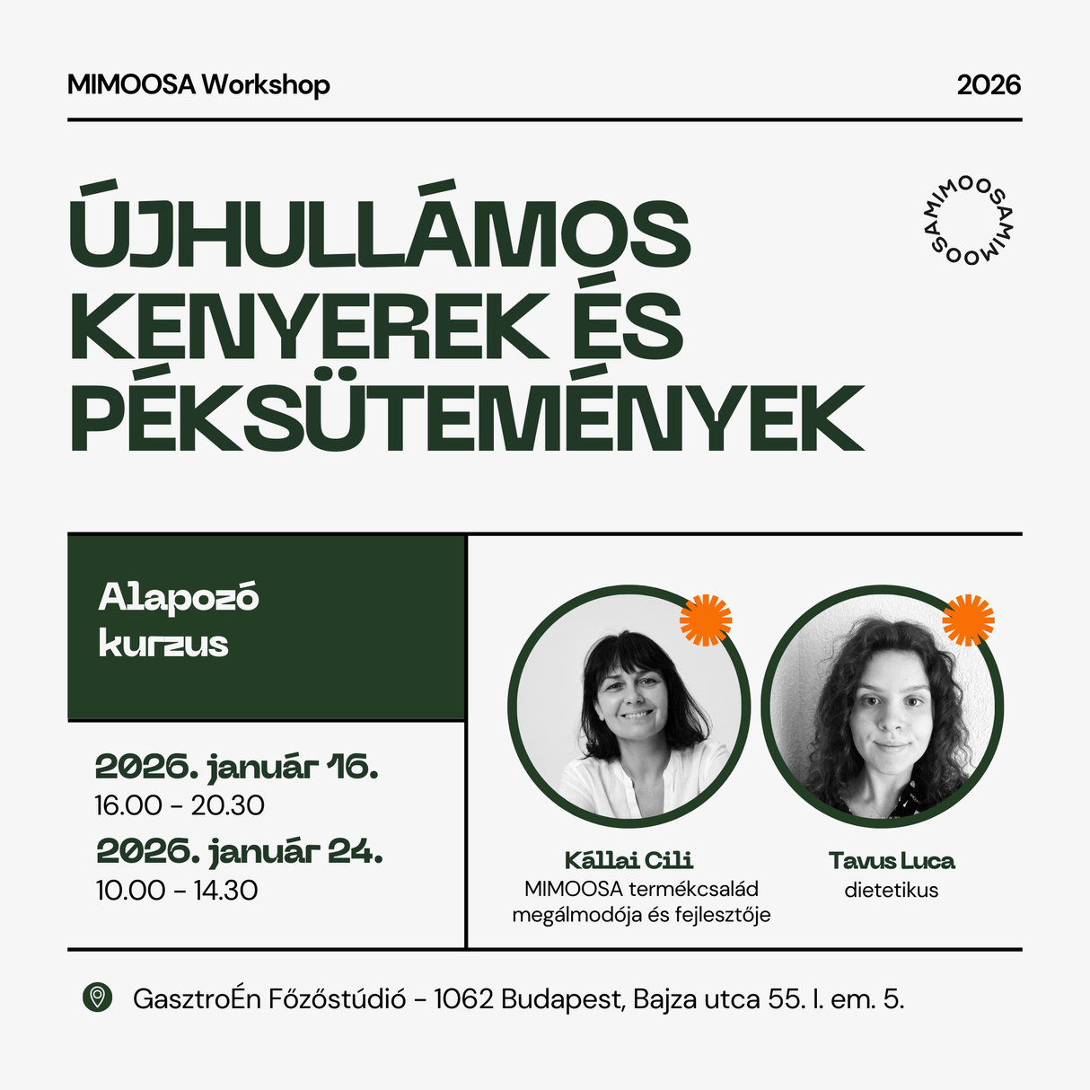 Újhullámos kenyerek és péksütemények – alapozó kurzus